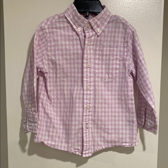 Crewcuts size 2 boys lavender and white gingham Buttondown - Picture 1 of 7